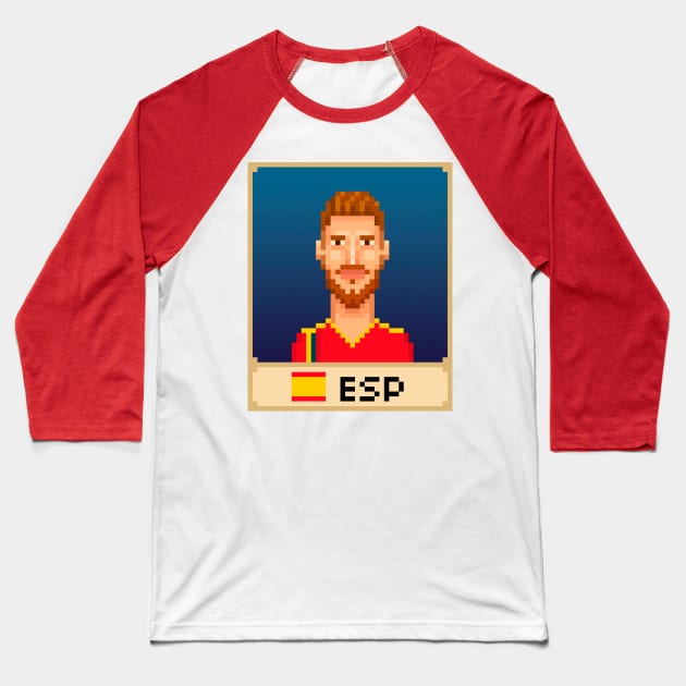 Sergio Ramos Baseball T-Shirt by PixelFaces